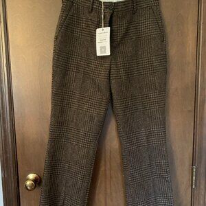 Arket Brown Plaid Trousers